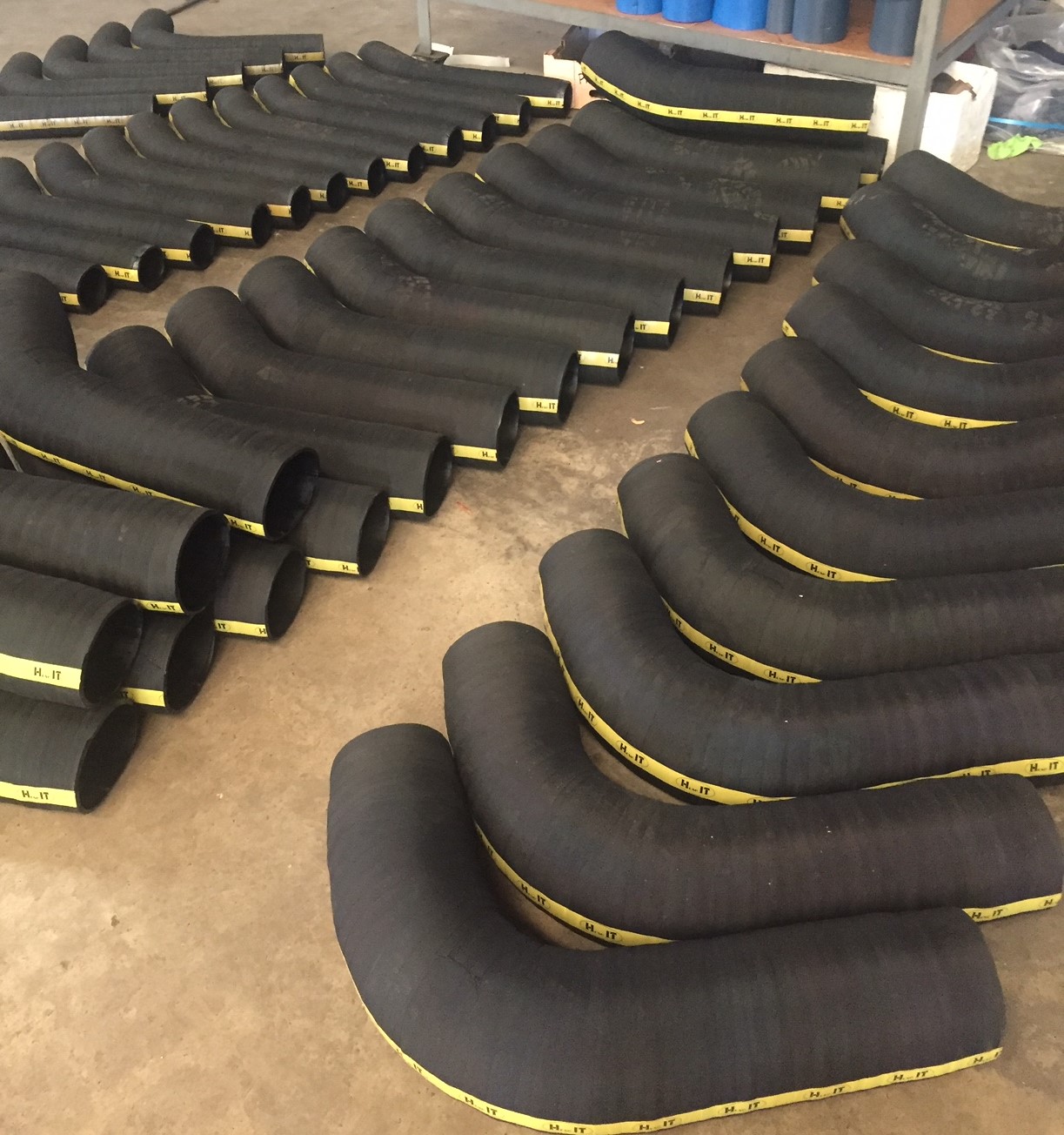 Rubber mining hose elbow joints